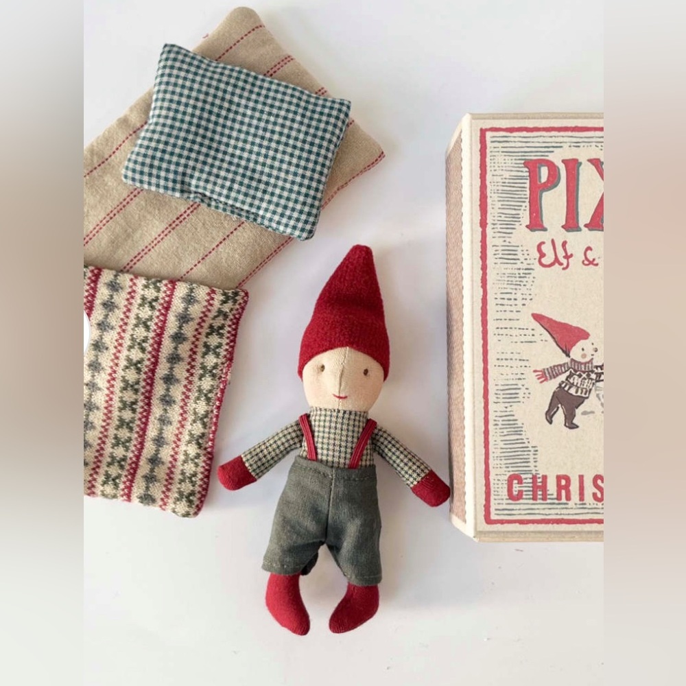 Pixie Elf Doll with Red Hat Maileg